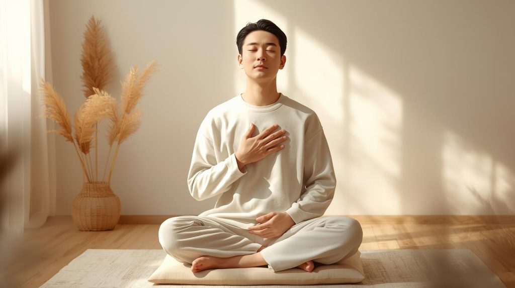 Image explaining how breathing exercises can relieve anxiety.